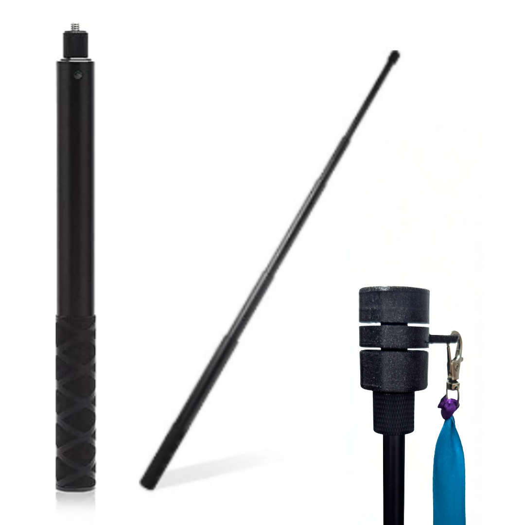 Aluminium extendable pole for wind ribbon mounts. 23.5cm - 120cm.