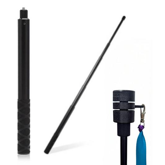 Aluminium extendable pole for wind ribbon mounts. 23.5cm - 120cm.